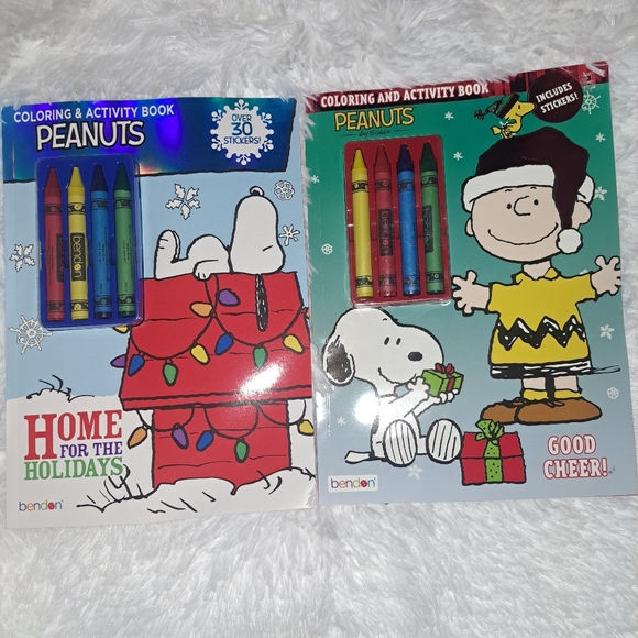 Holiday Coloring and Activity Books Bundle (2 Coloring Books; Peanuts - Picture 2 of 9